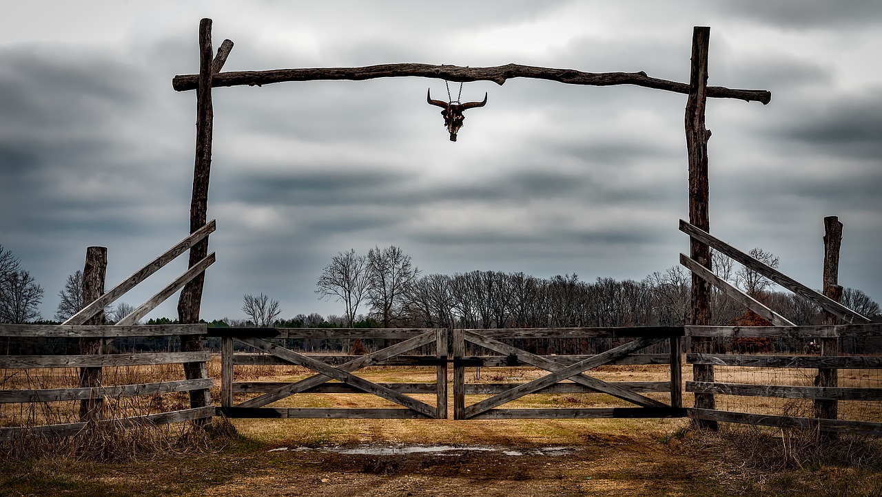 Image - texas ranch entrance fence