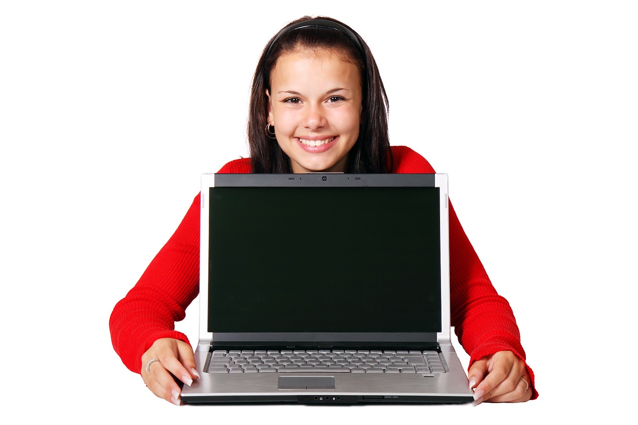 Image - business computer cute female girl