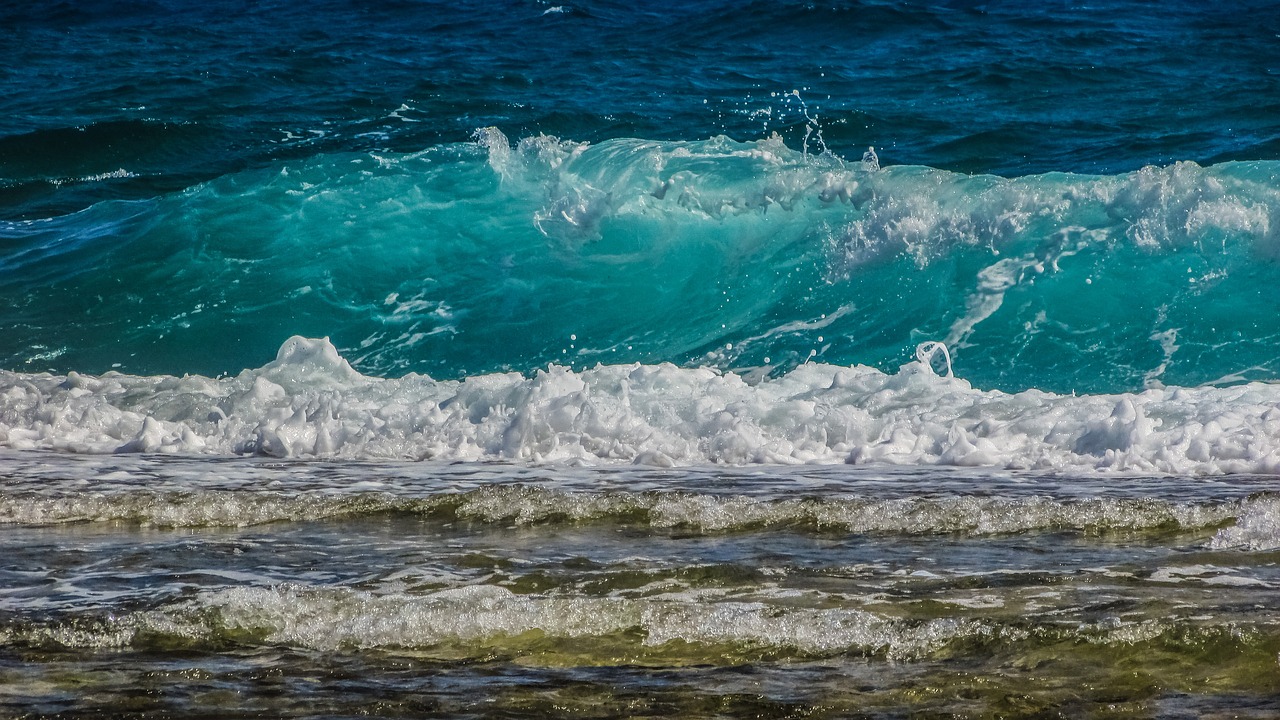 Image - wave smashing sea beach nature