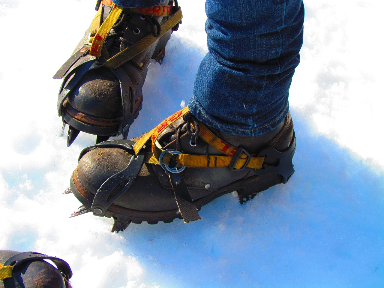 Image - hiking shoes ice spikes glacier