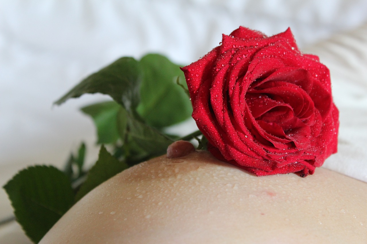 Image - nipple breast rose erotica red