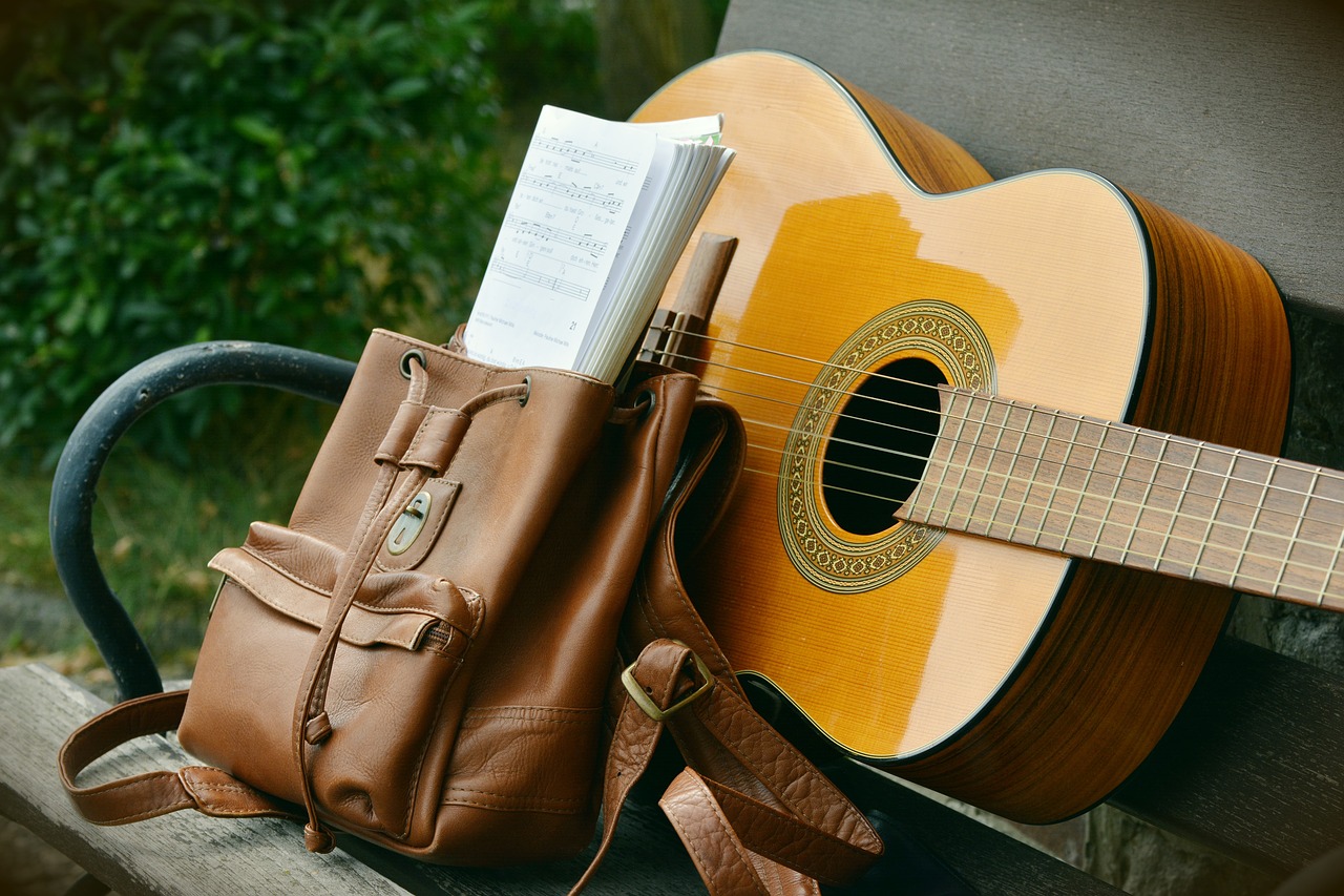 Image - guitar backpack leisure song book