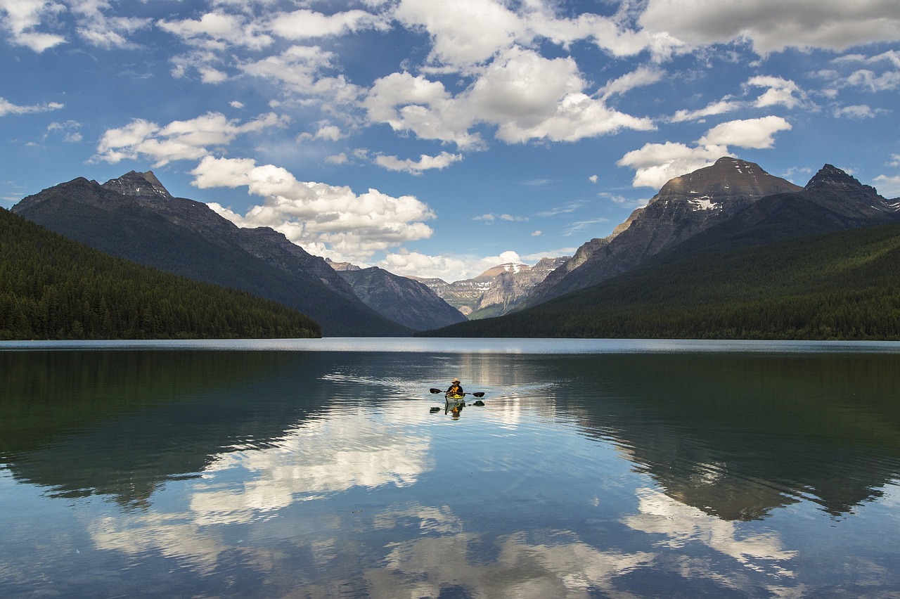 Image - lake mcdonald landscape kayaking