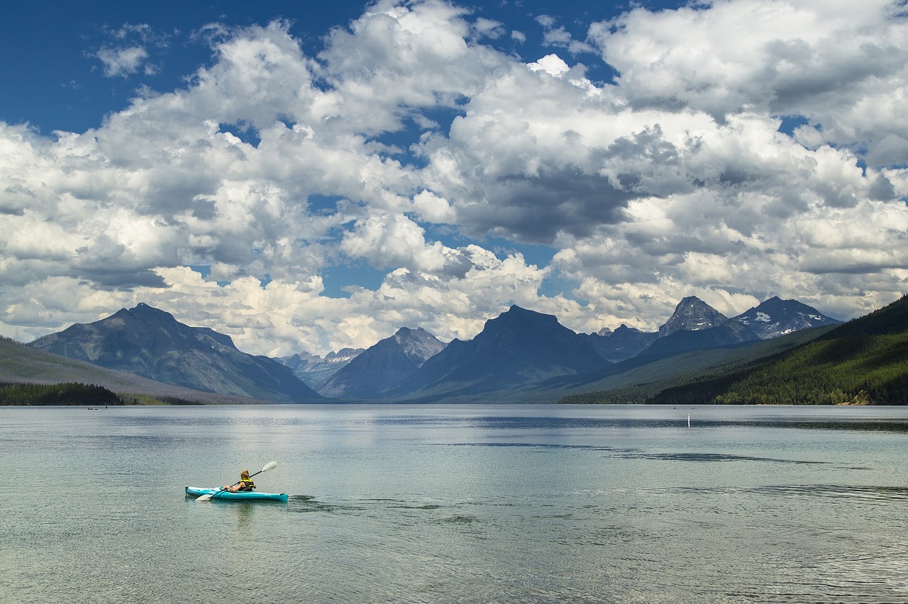 Image - lake mcdonald landscape kayaking