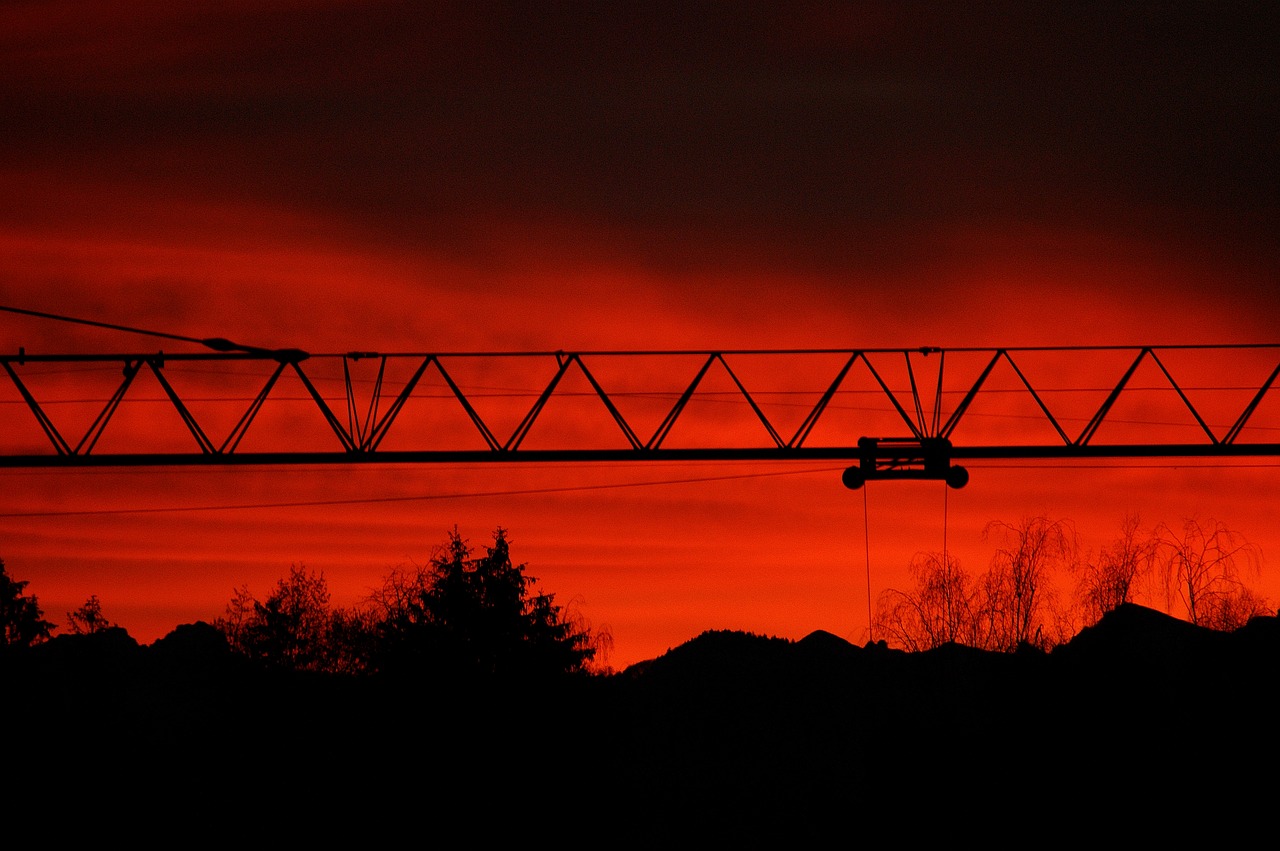 Image - morgenrot red sky dawn mood glow