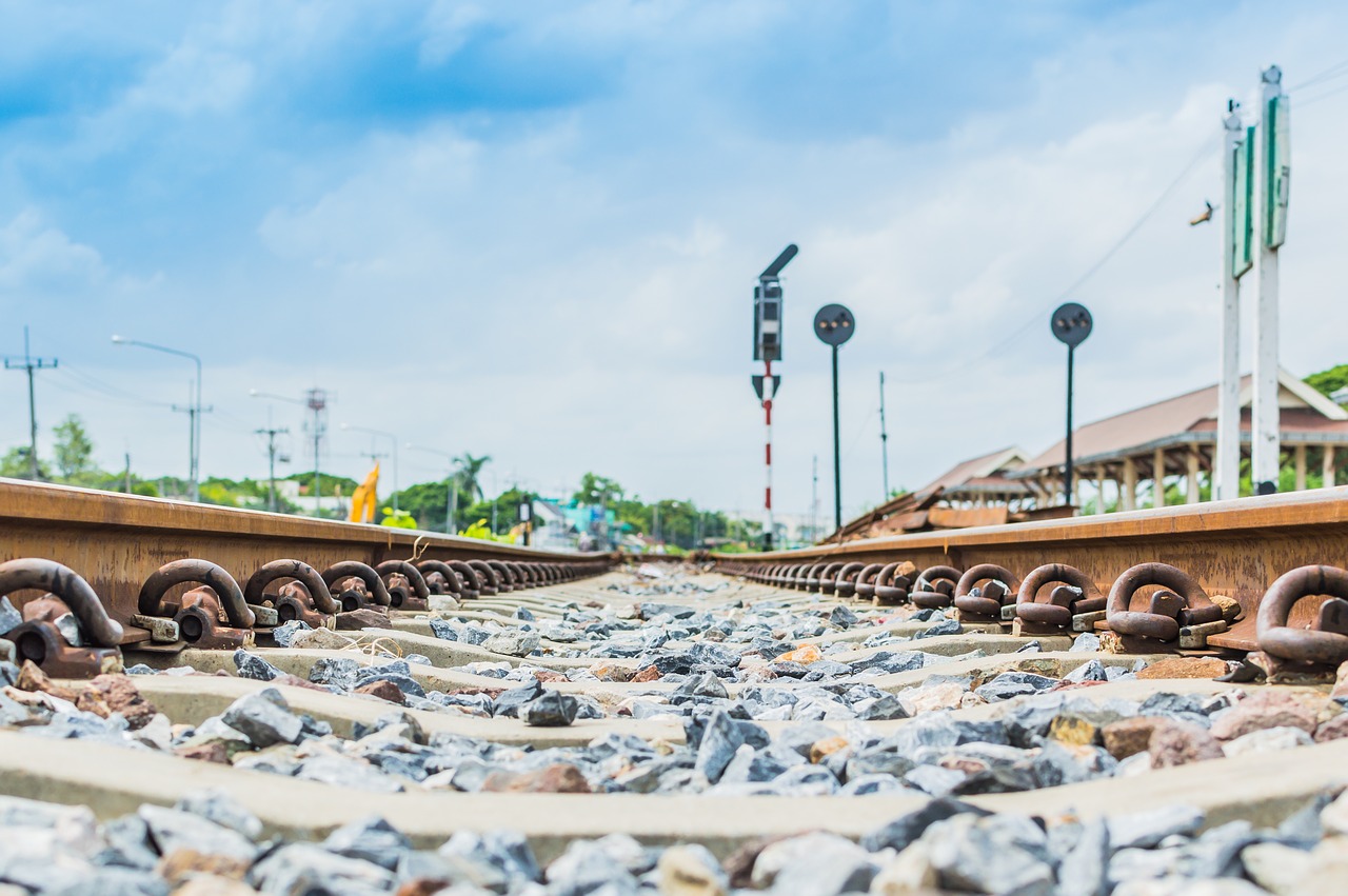 Image - railroad tracks train railway rail