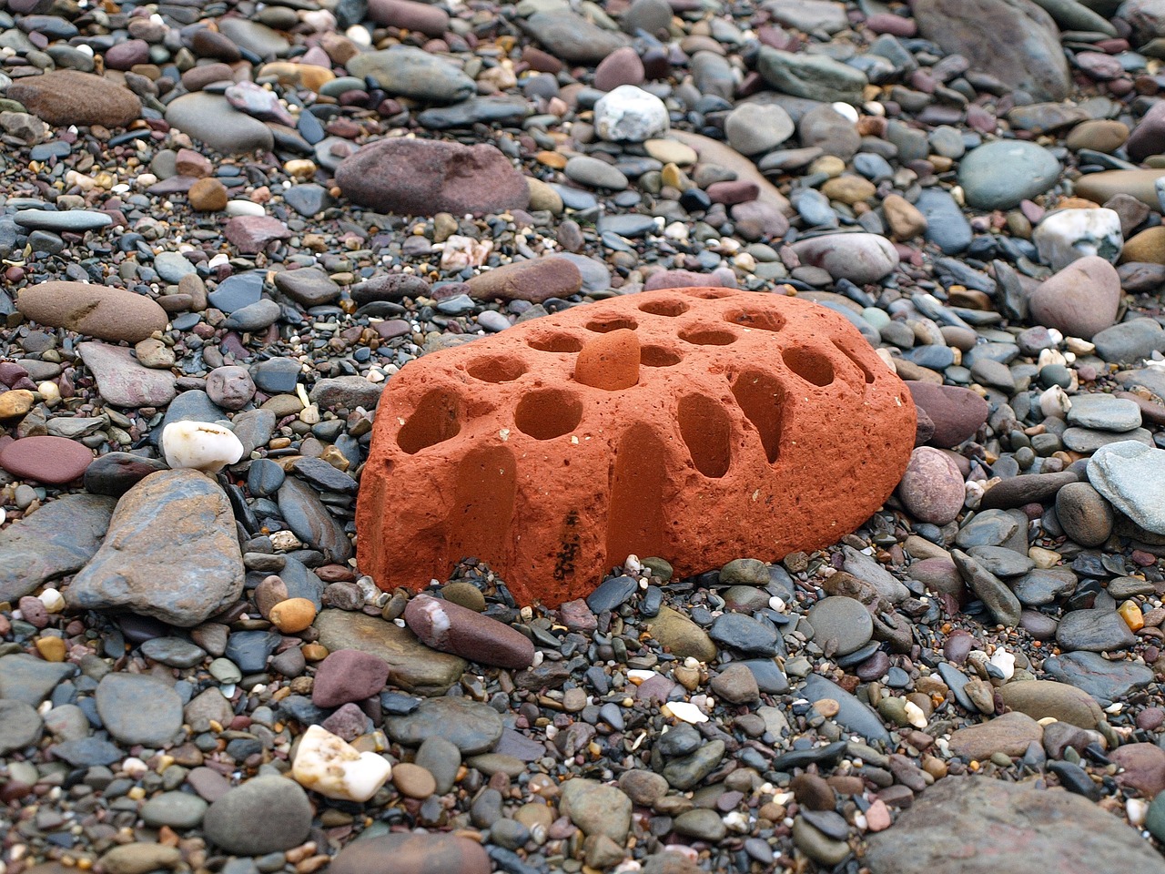 Image - brick stones unusual holes hole