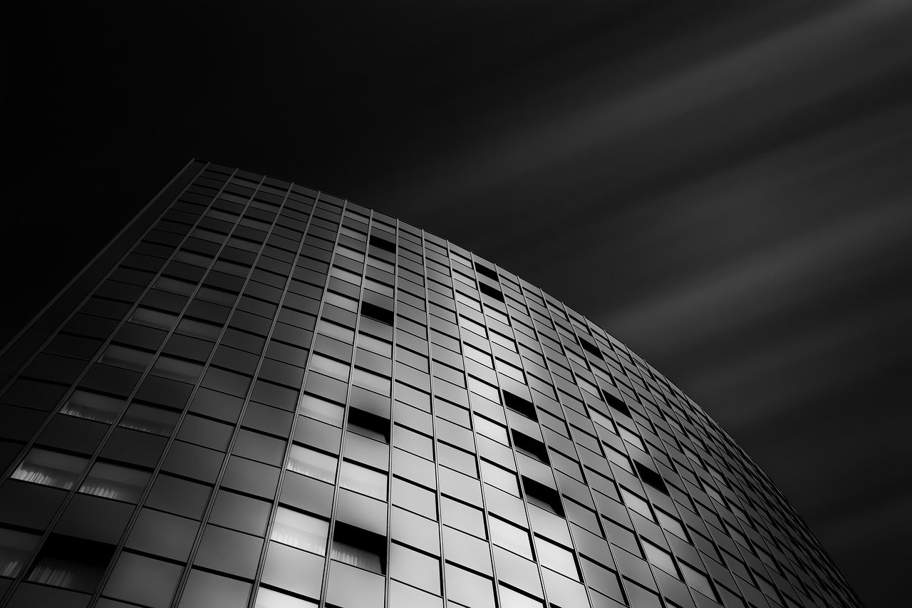 Image - long exposure black and white hotel