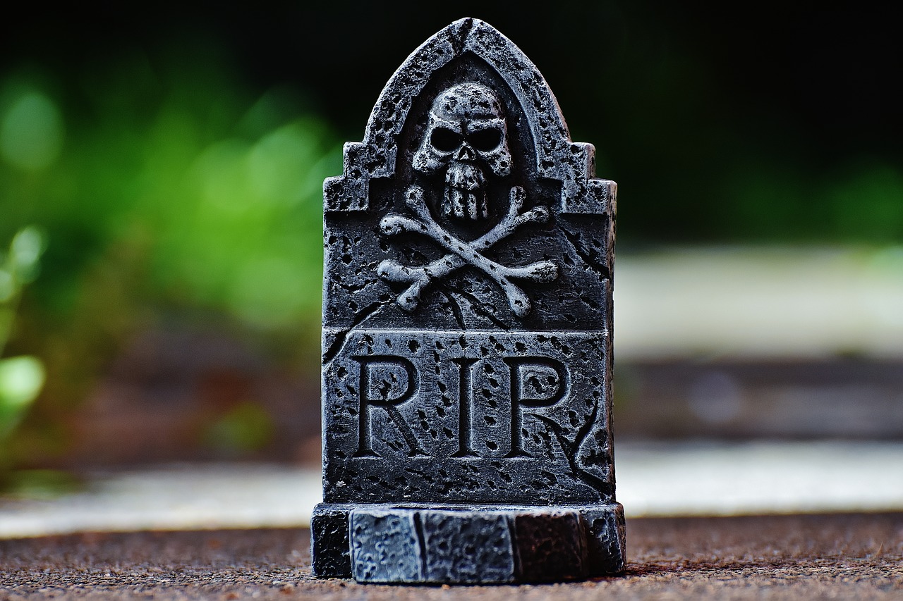 Image - halloween tombstone grey