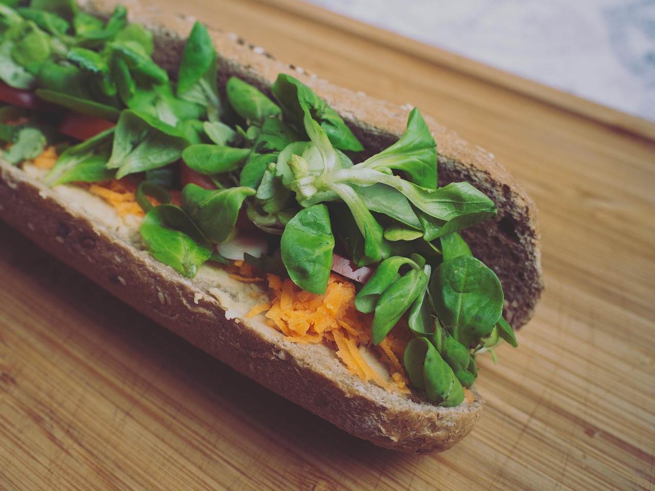 Image - food vegetables health baguette