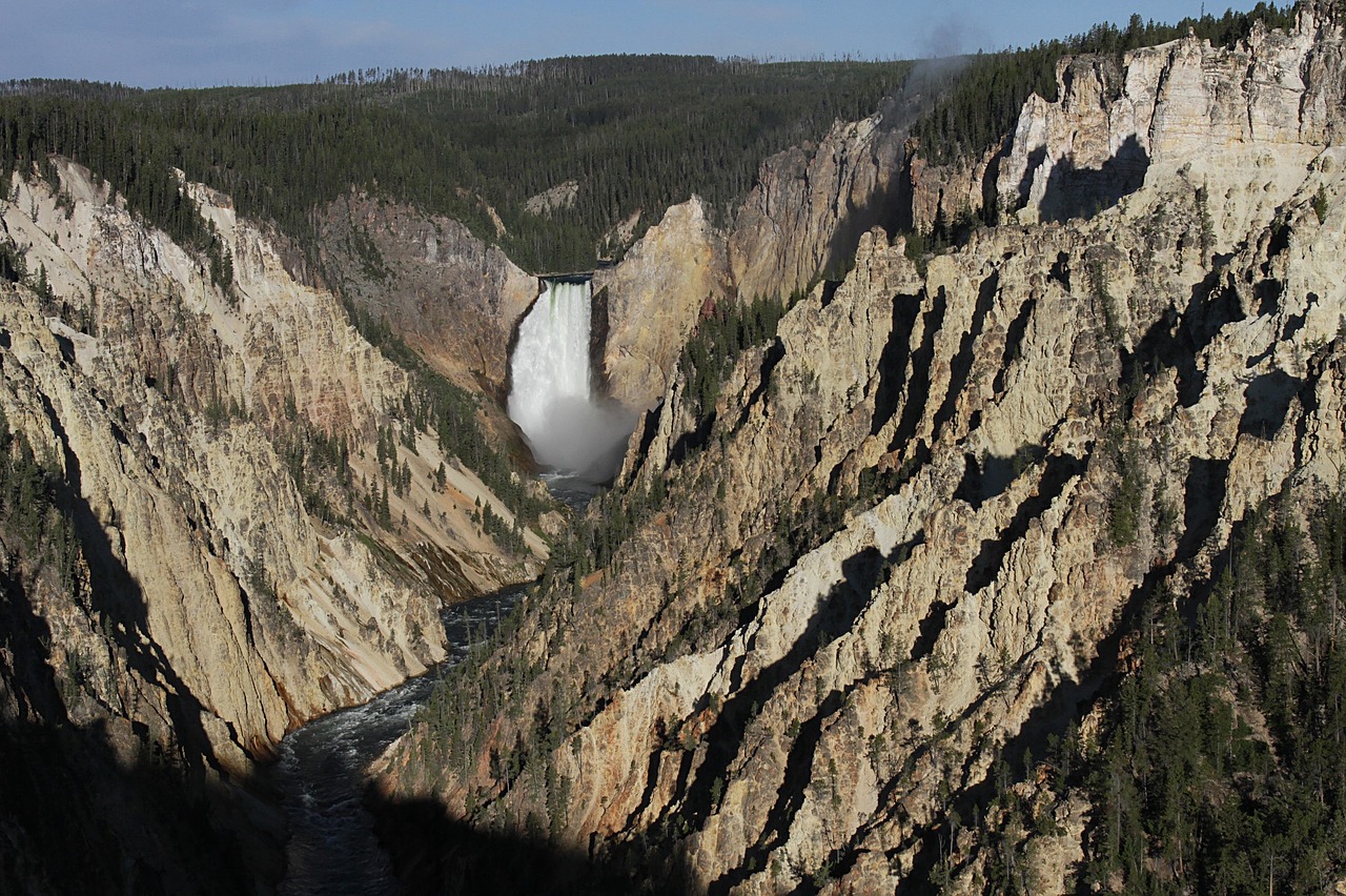 Image - lower yellowstone falls waterfall