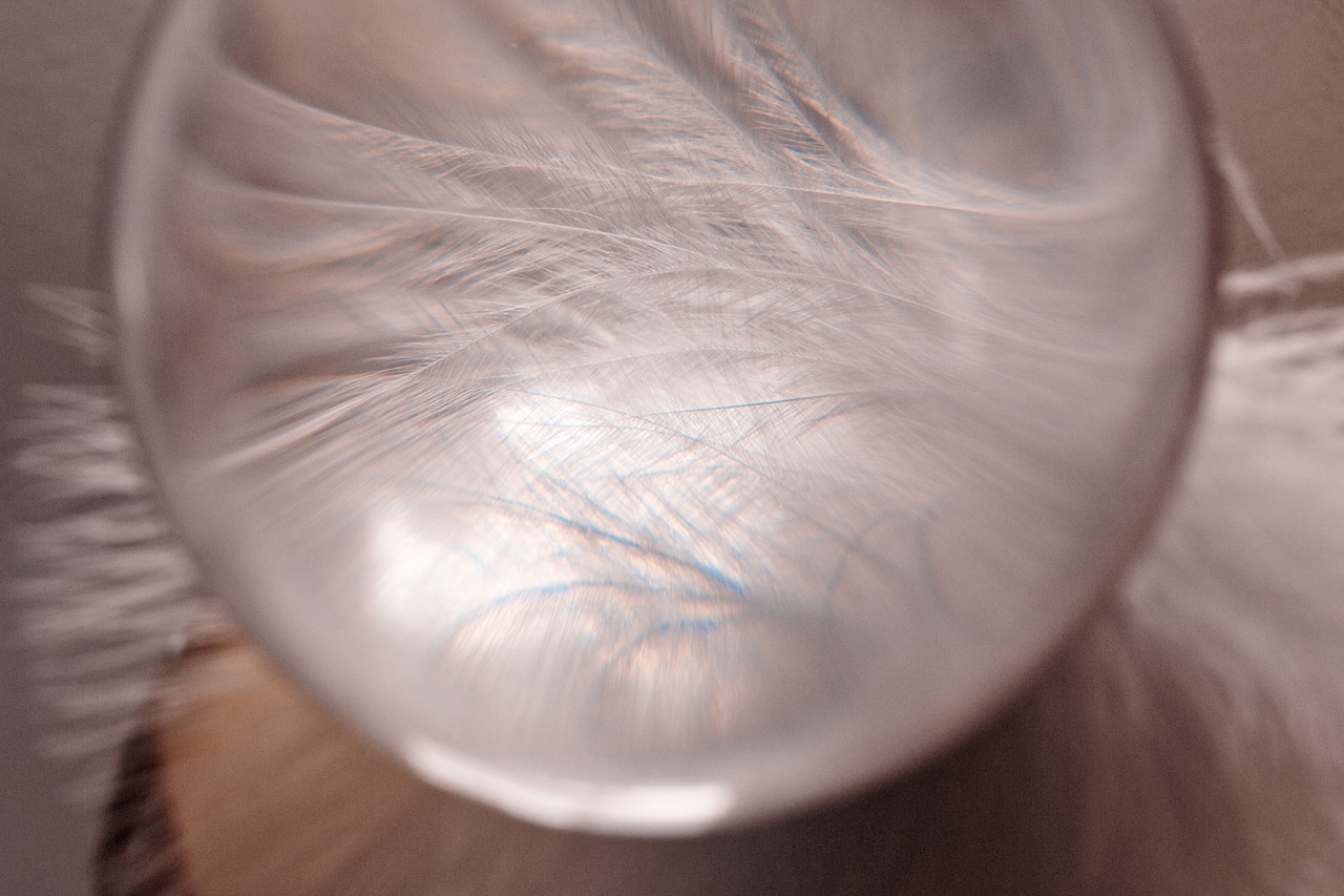 Image - glass ball feather ease airy