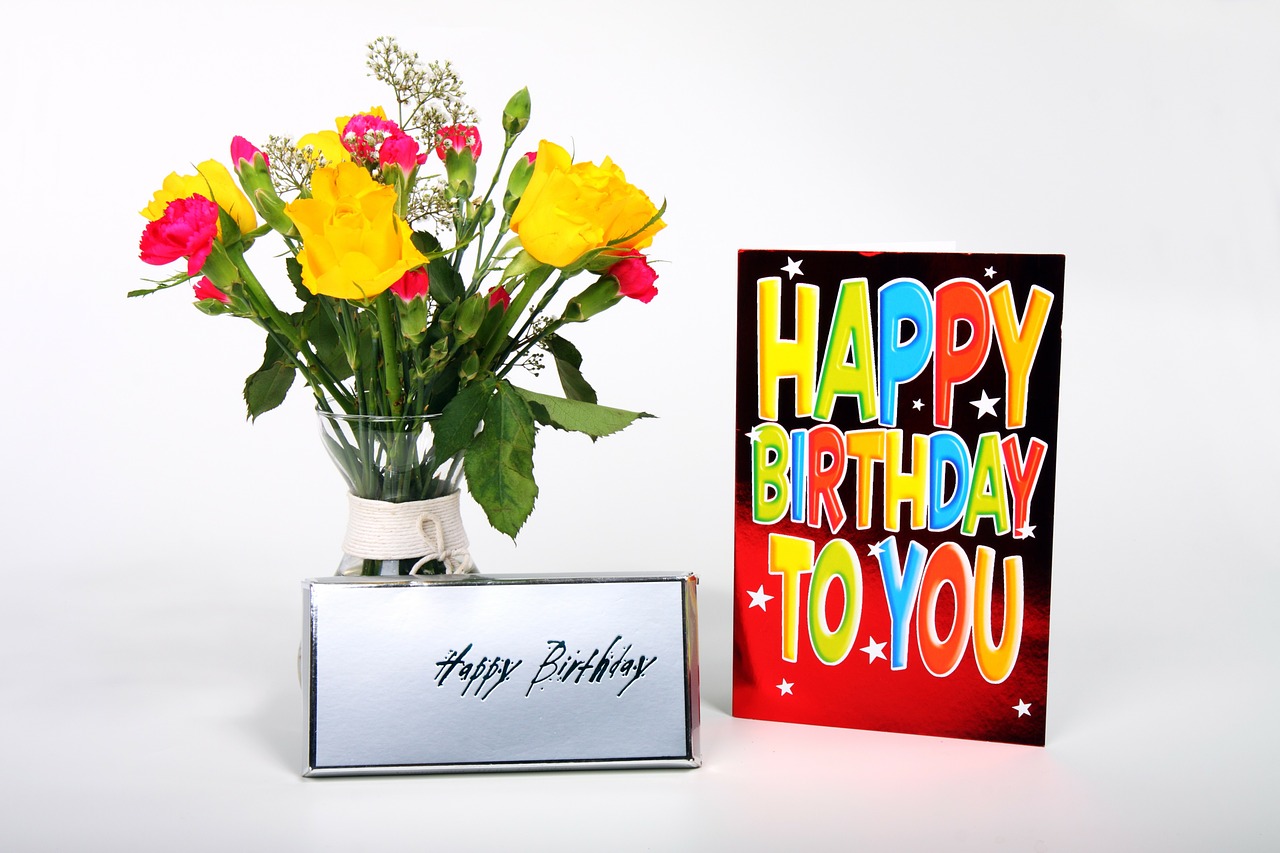 Image - birthday bouquet card celebration