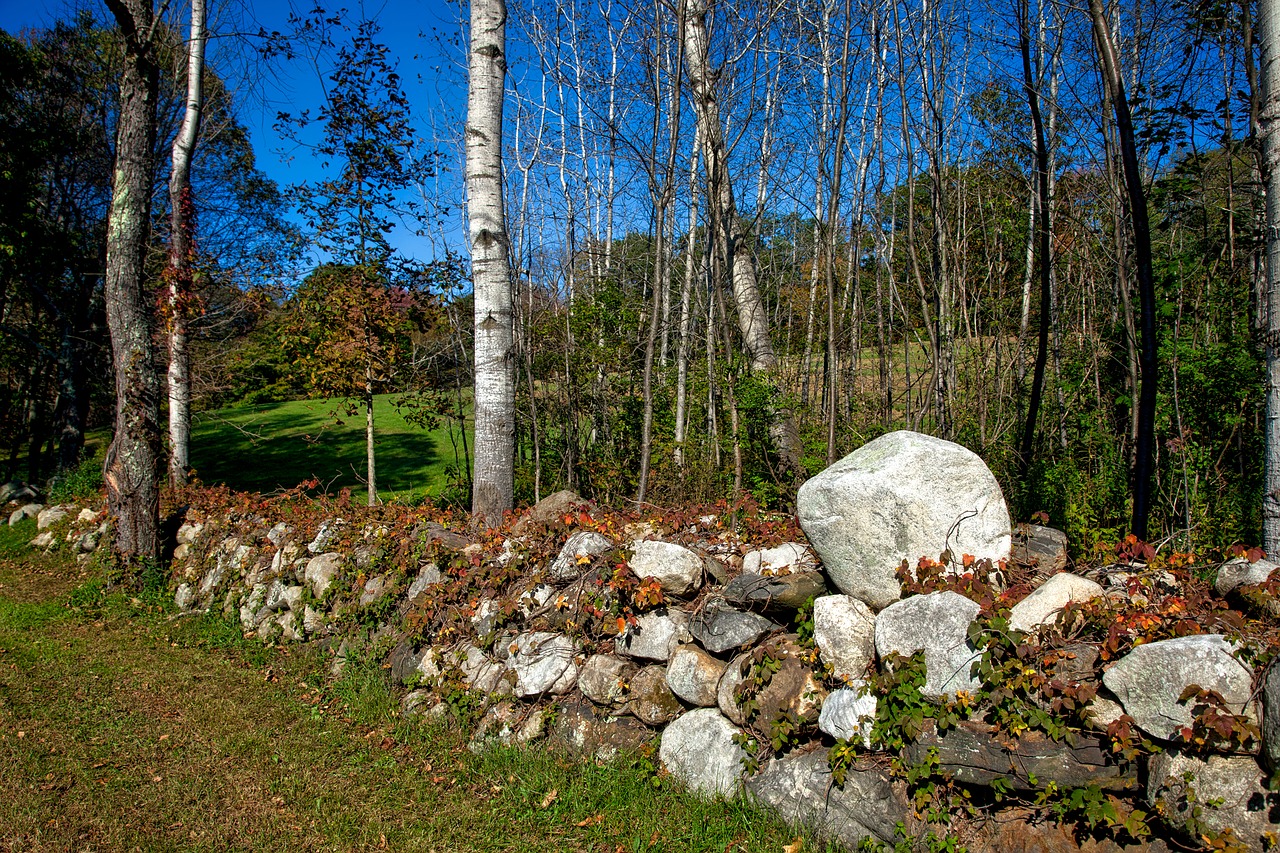 Image - stone wall fence rocks boulders