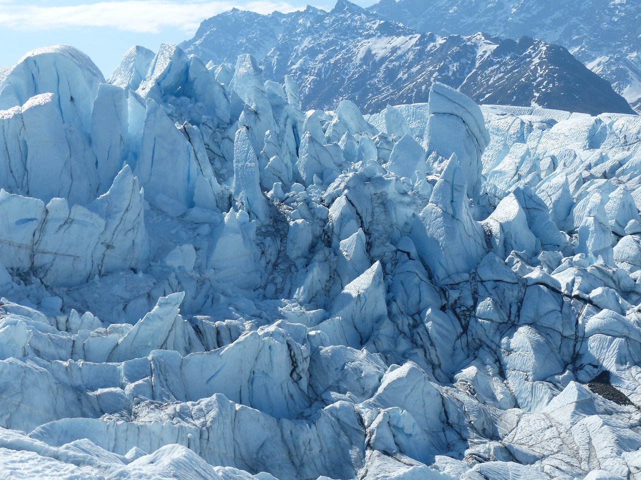 Image - glacier ice nature blue alaska