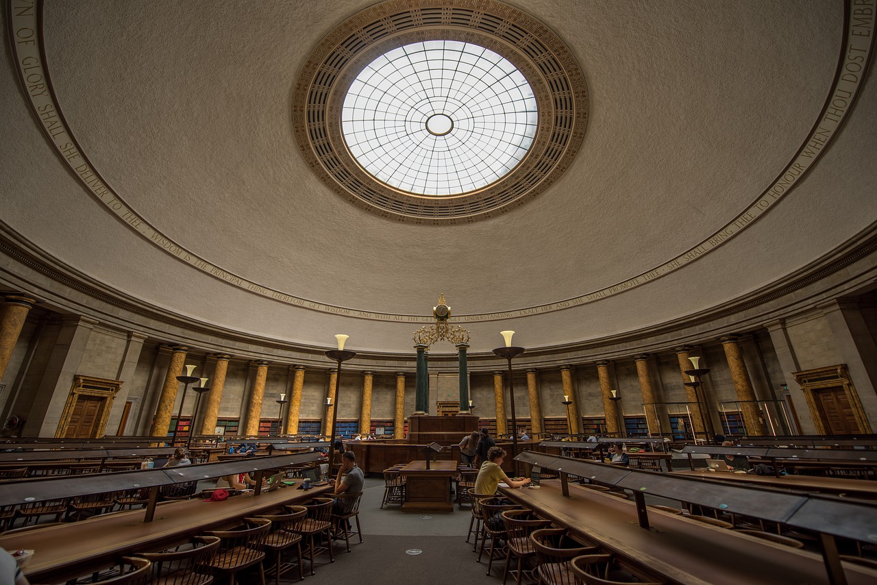 Image - library manchester interior pillars