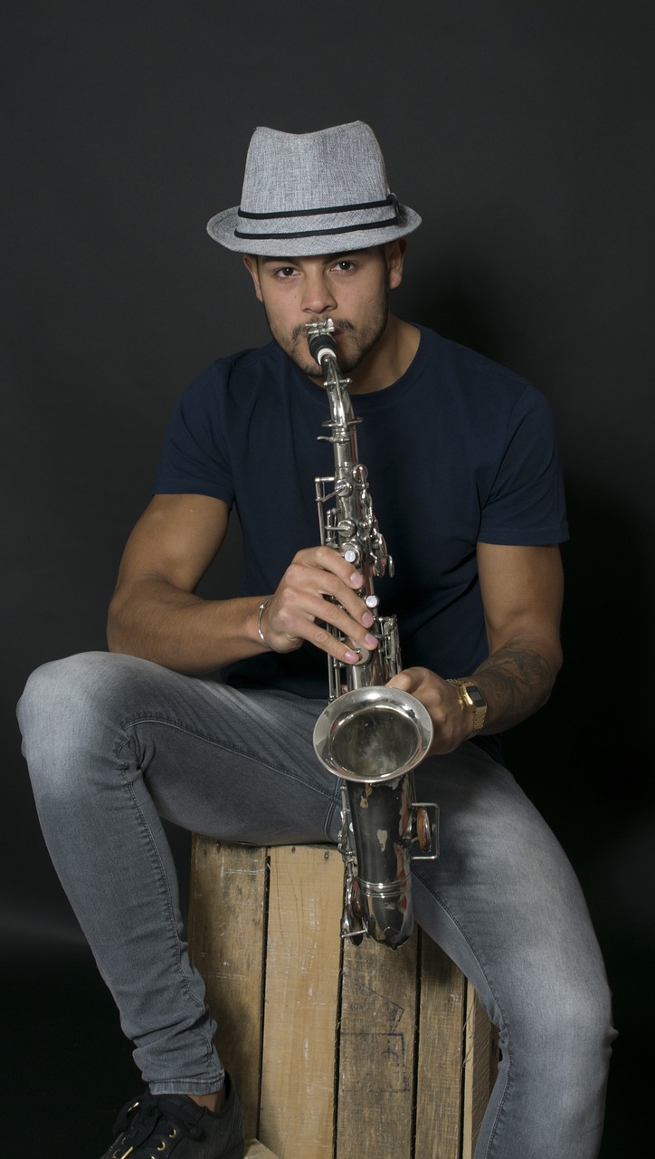 Image - musician saxophone model studio