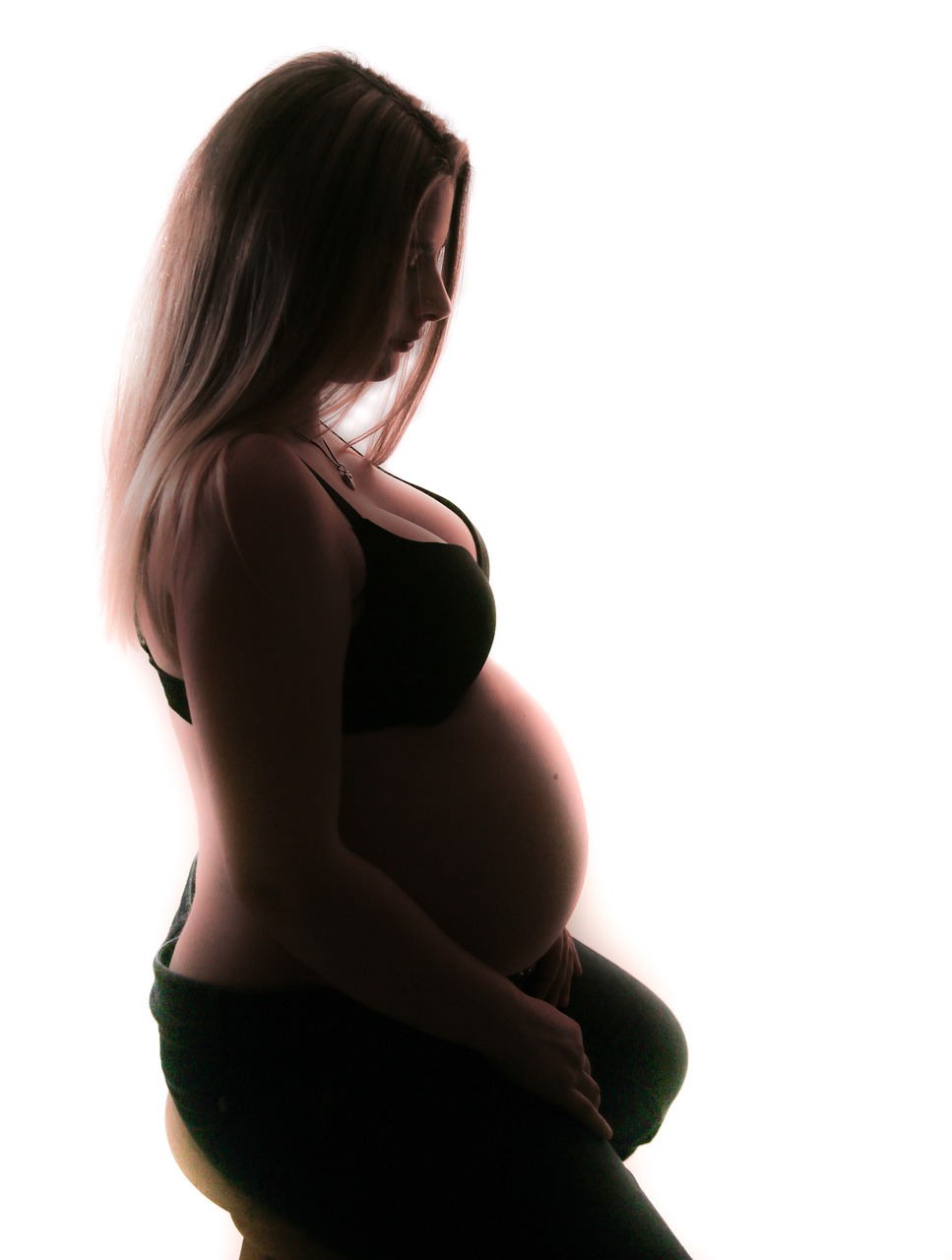 Image - woman speaker baby belly
