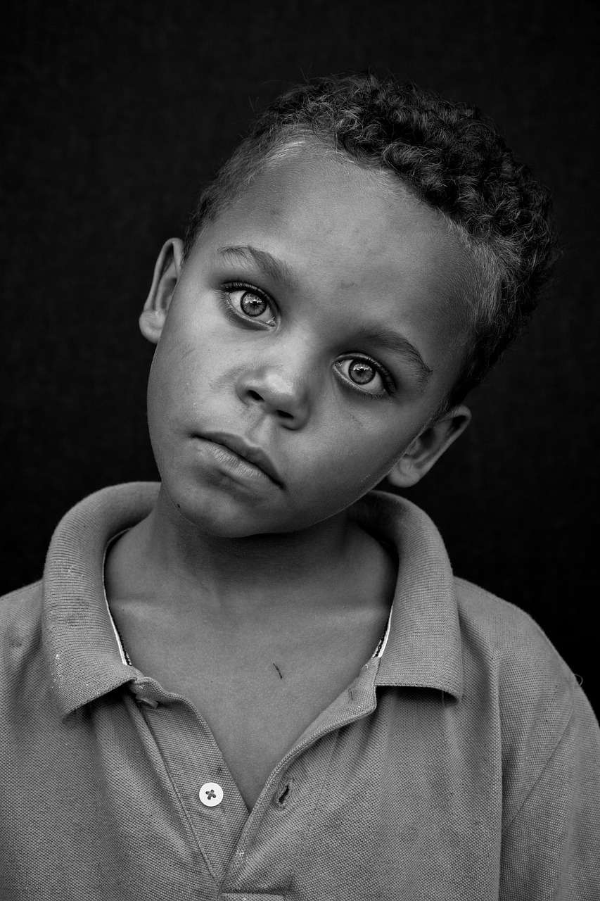 Image - people portrait child poverty male