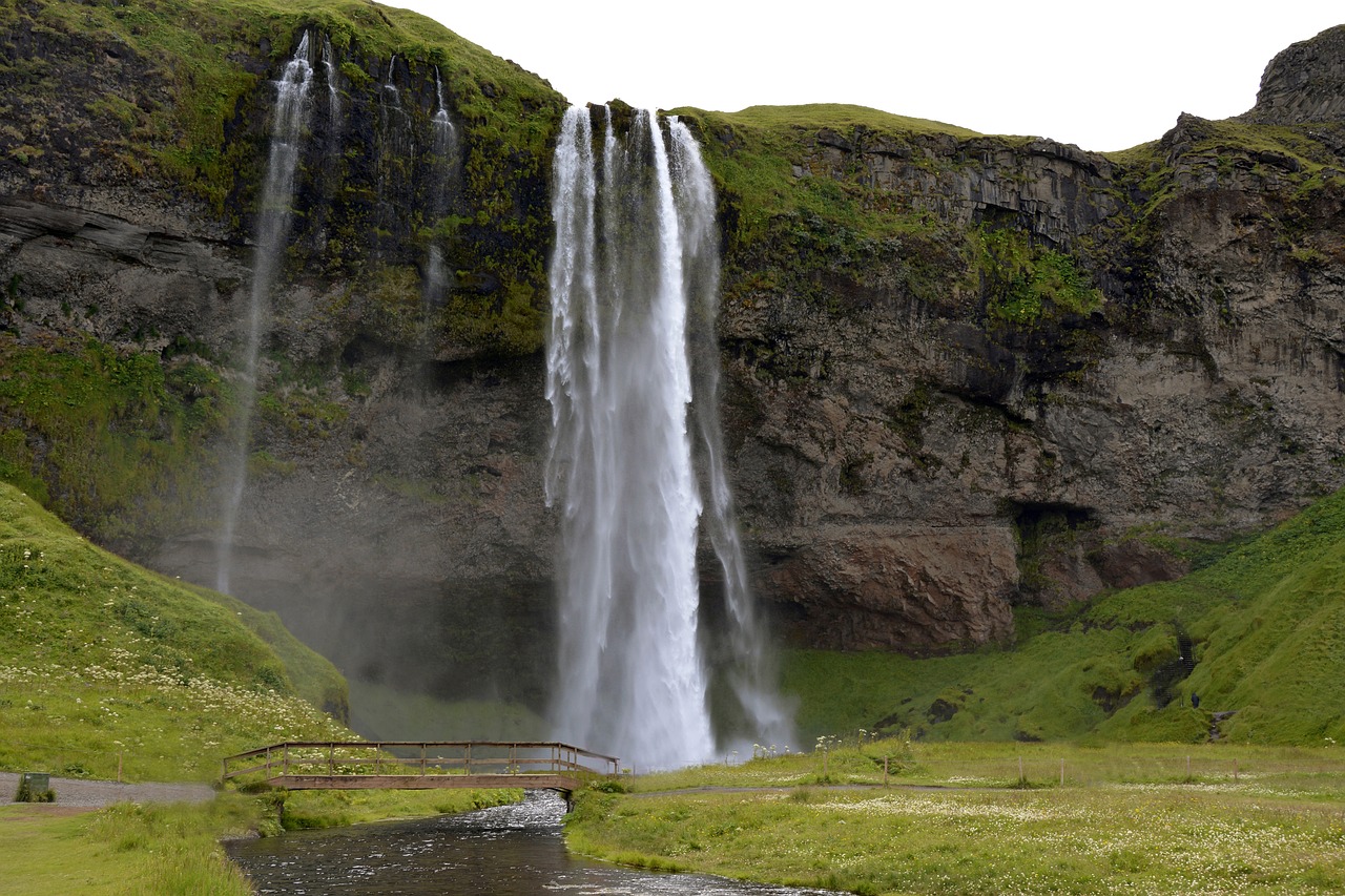 Image - seljalandasfoss waterfall landscape