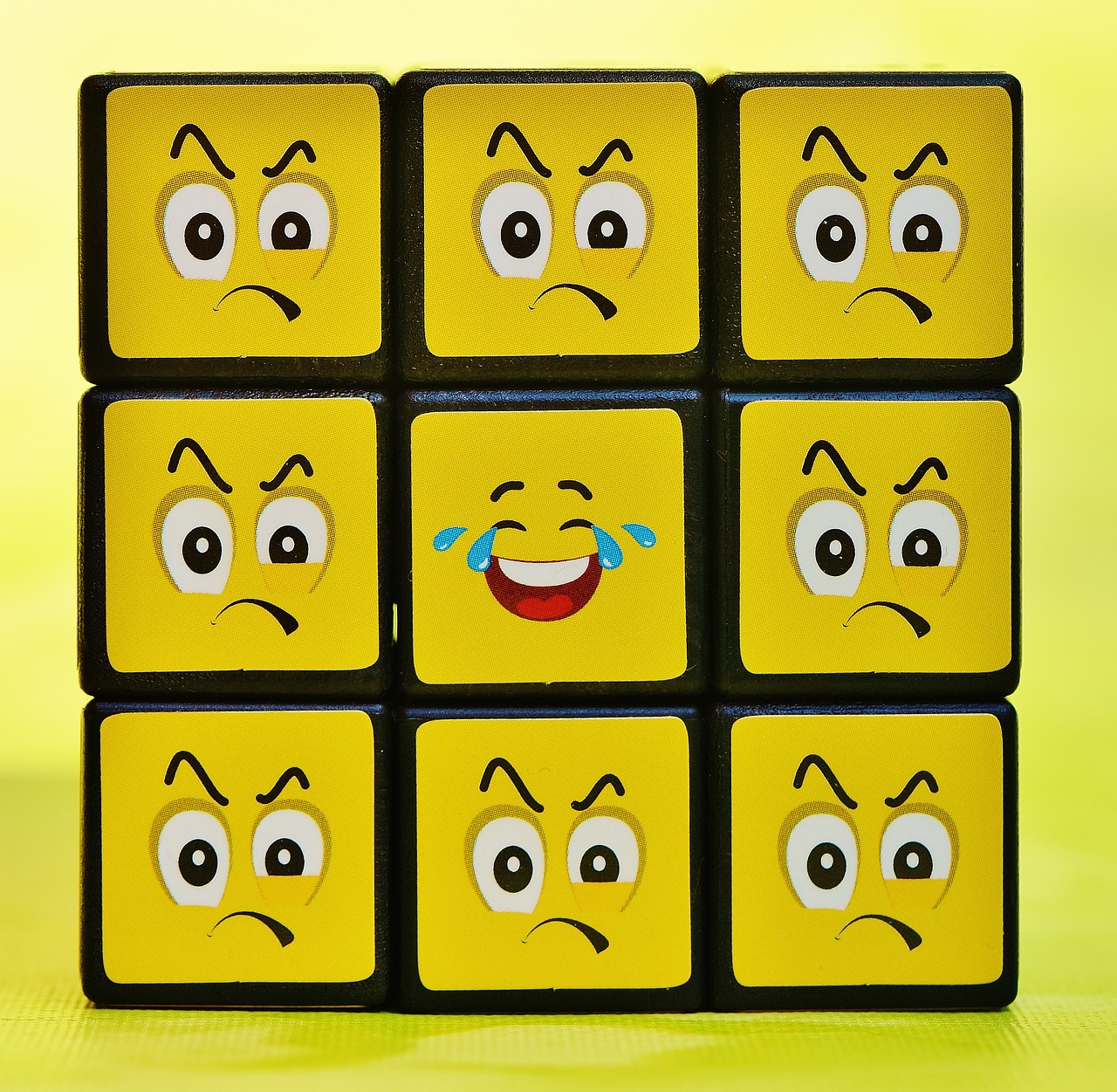 Image - cube smilies one against all funny