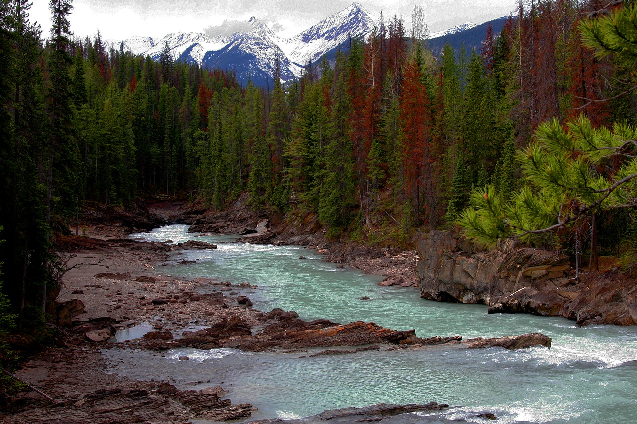 Image - river landscaper mountain range