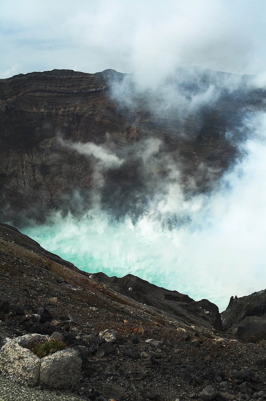 Image - crater volcano kyushu aso