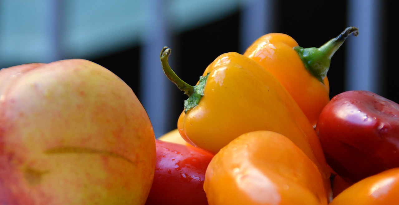 Image - paprika pods colorful red yellow