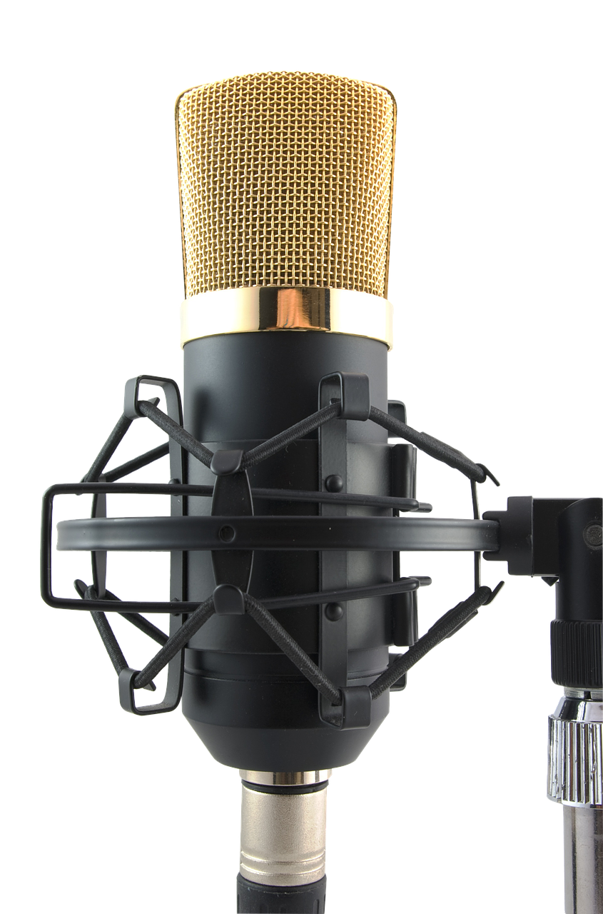 Image - mic transparent microphone golden