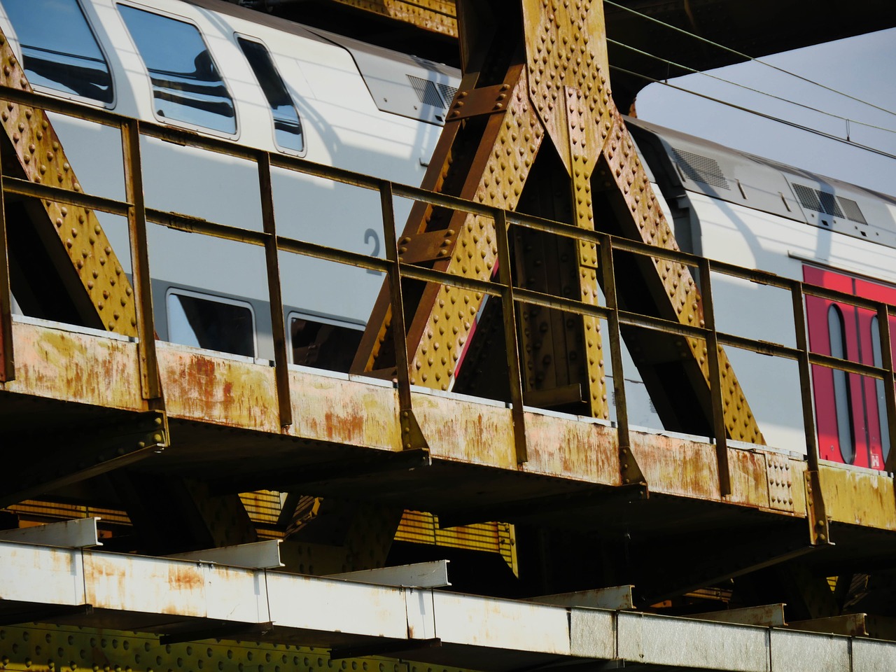 Image - bridge train travel sncb mons