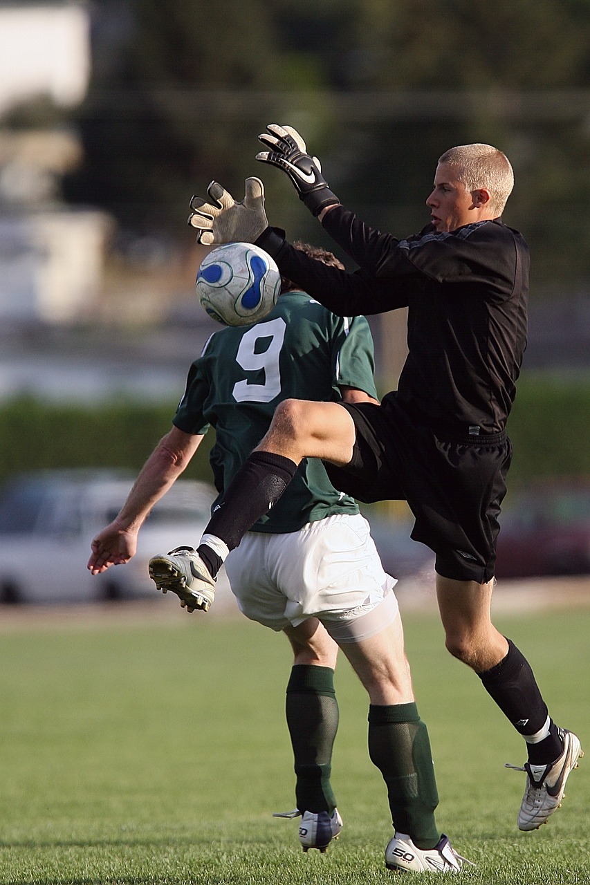 Image - soccer goalie save football player