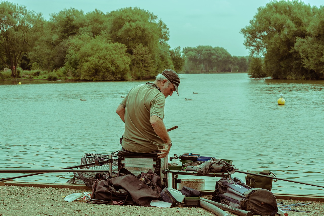 Image - fishing man fishing gear water