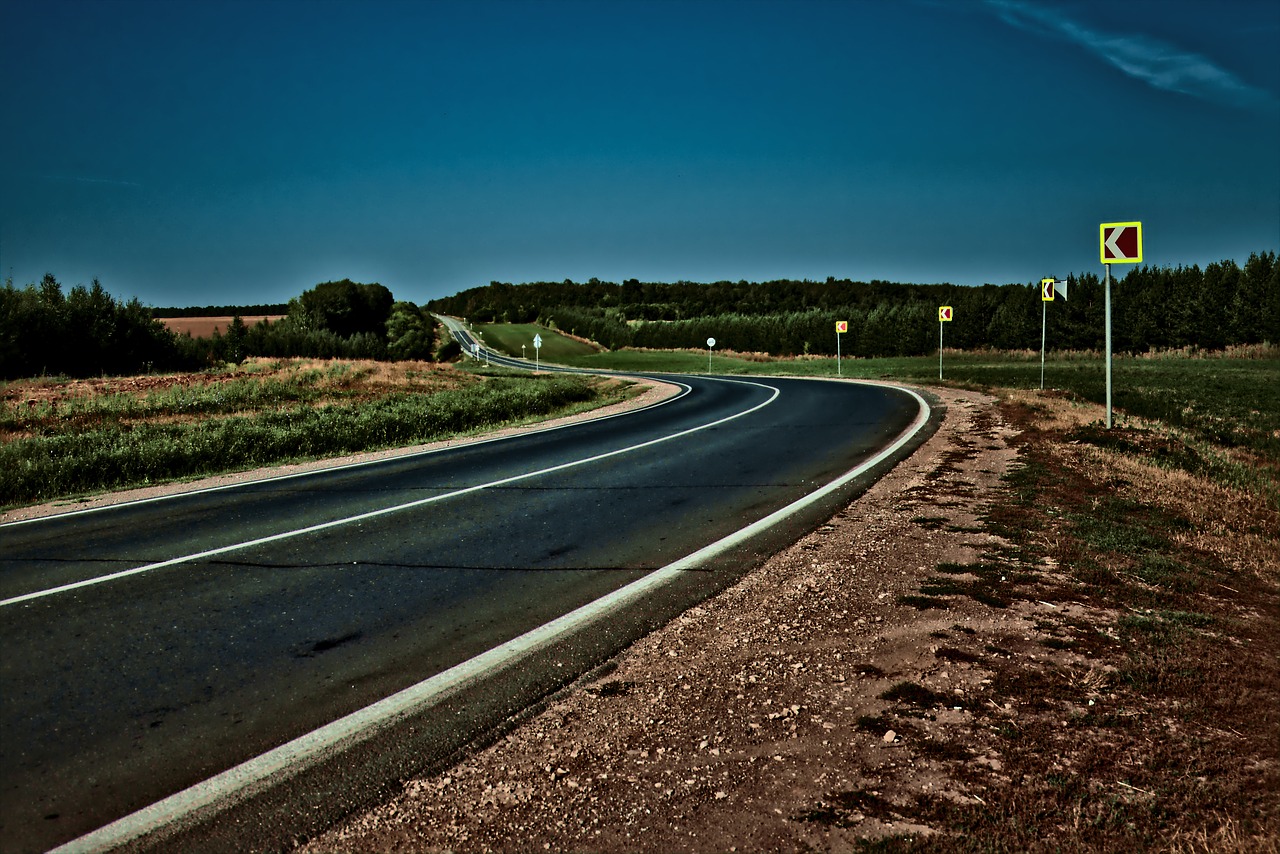 Image - road asphalt summer trees