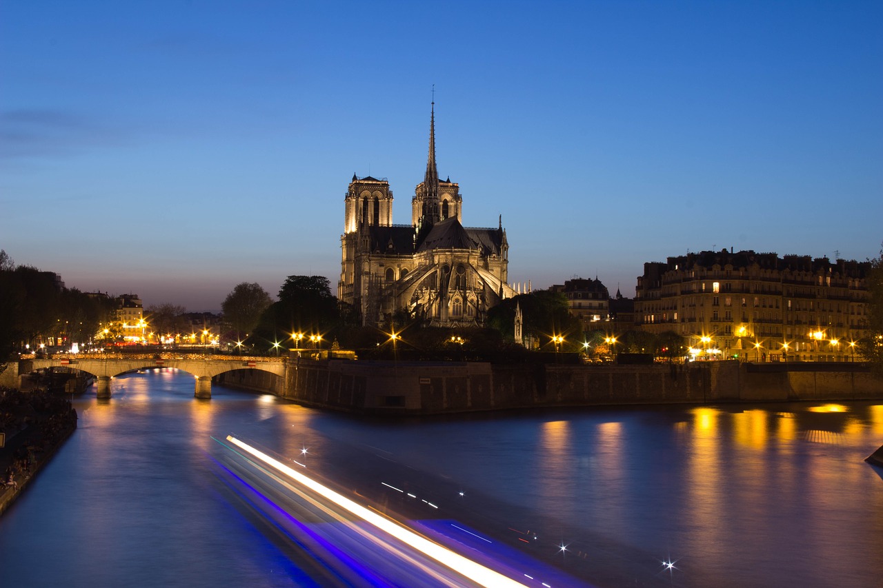 Image - paris summer our lady river night