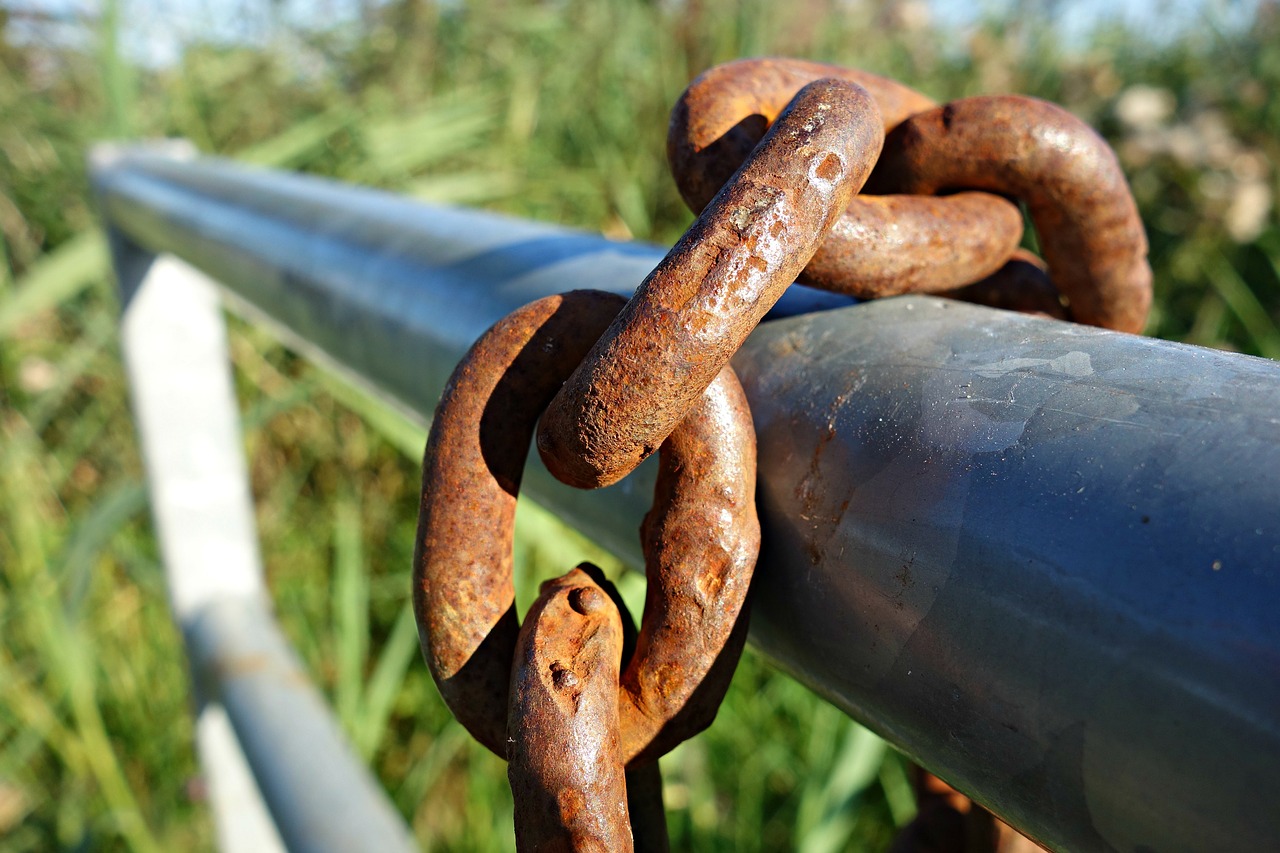 Image - chain link iron fastening secure