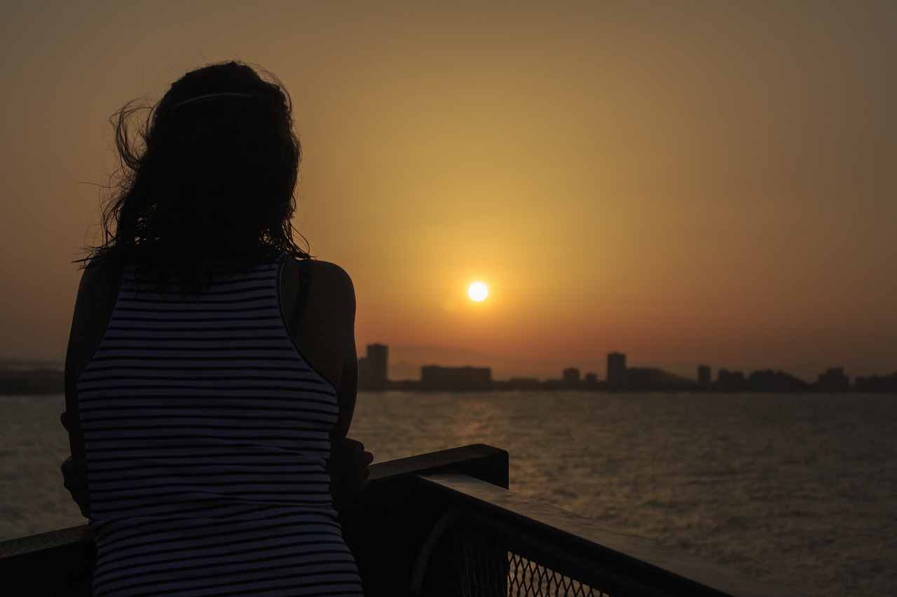 Image - setting sun afternoon girl hair