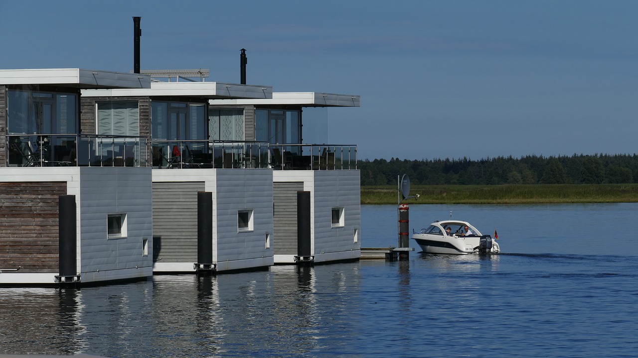 Image - port powerboat water sea ship