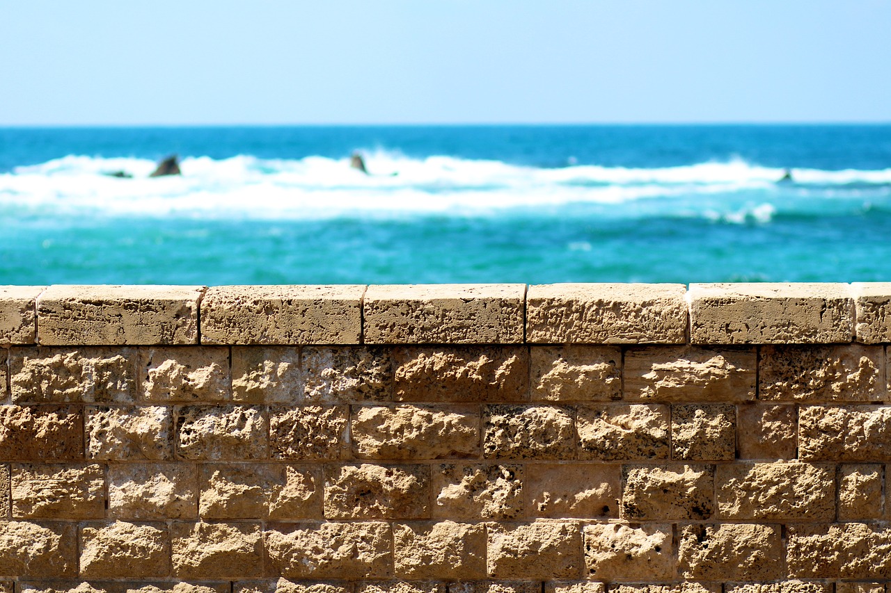 Image - jaffa israel sea fence heap