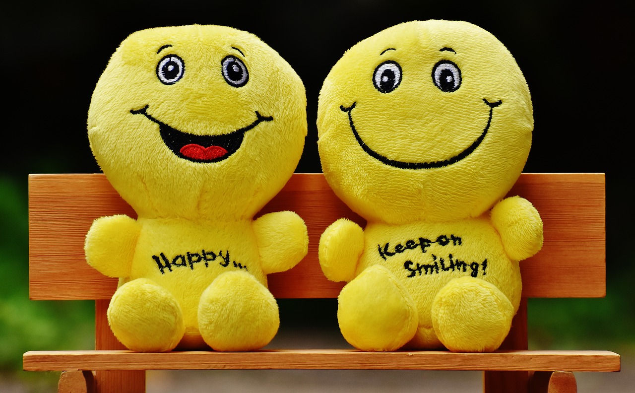 Image - smilies bank sit rest friends