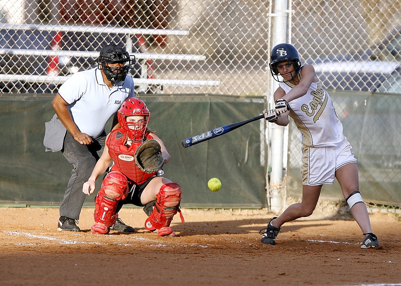 Image - softball batter catcher umpire