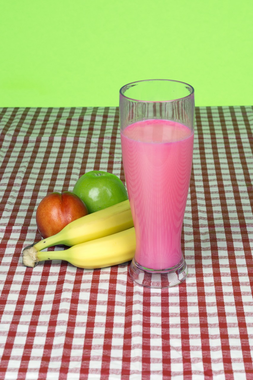 Image - shake banana apple peach milkshake