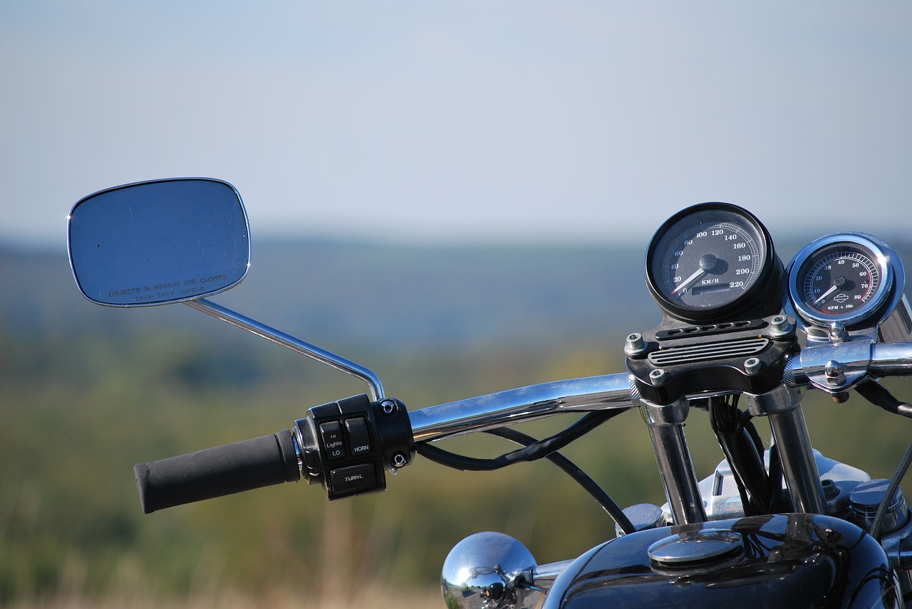 Image - motorcycle harley sportster mirror