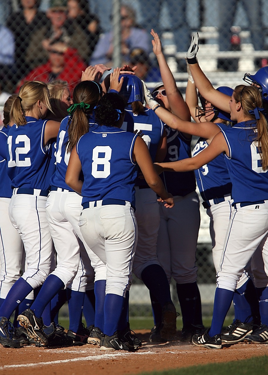 Image - softball team celebration victory