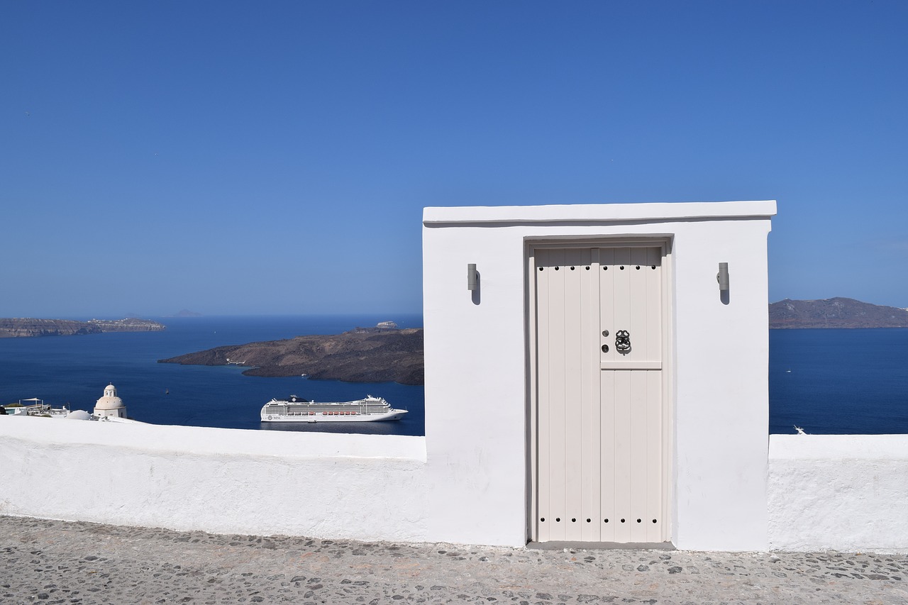 Image - santorini greece door