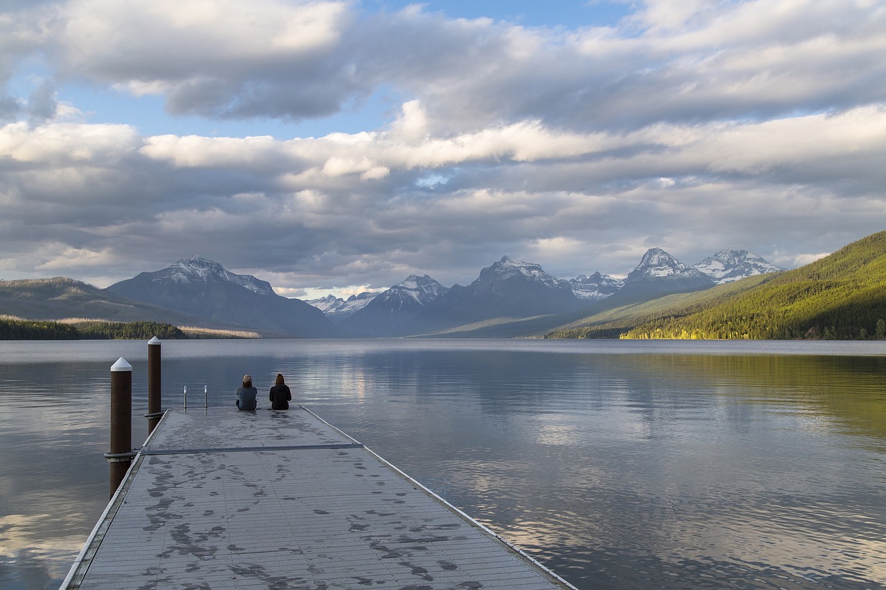 Image - lake mcdonald dock pier women