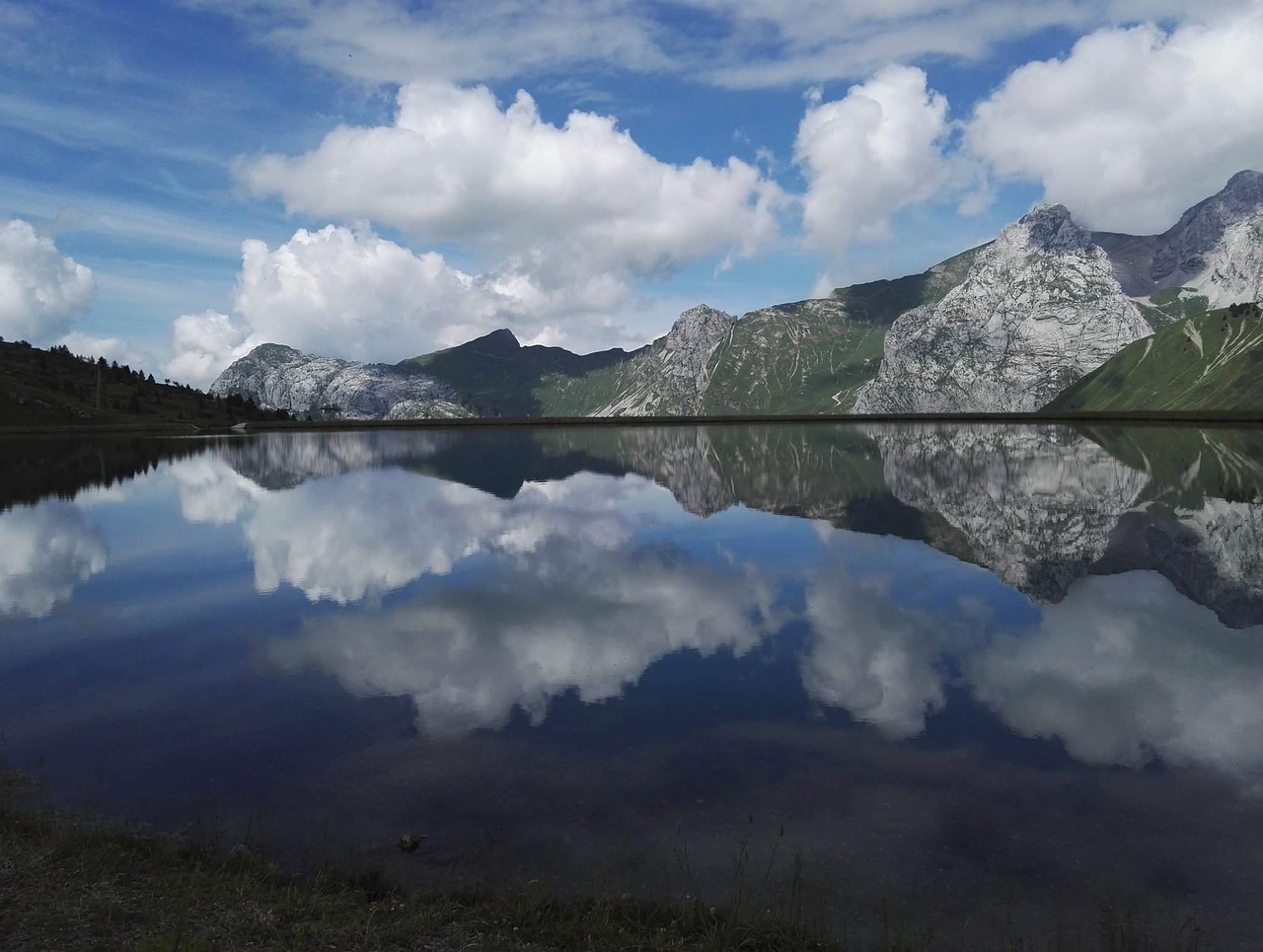 Image - mountain lake mirror landscape