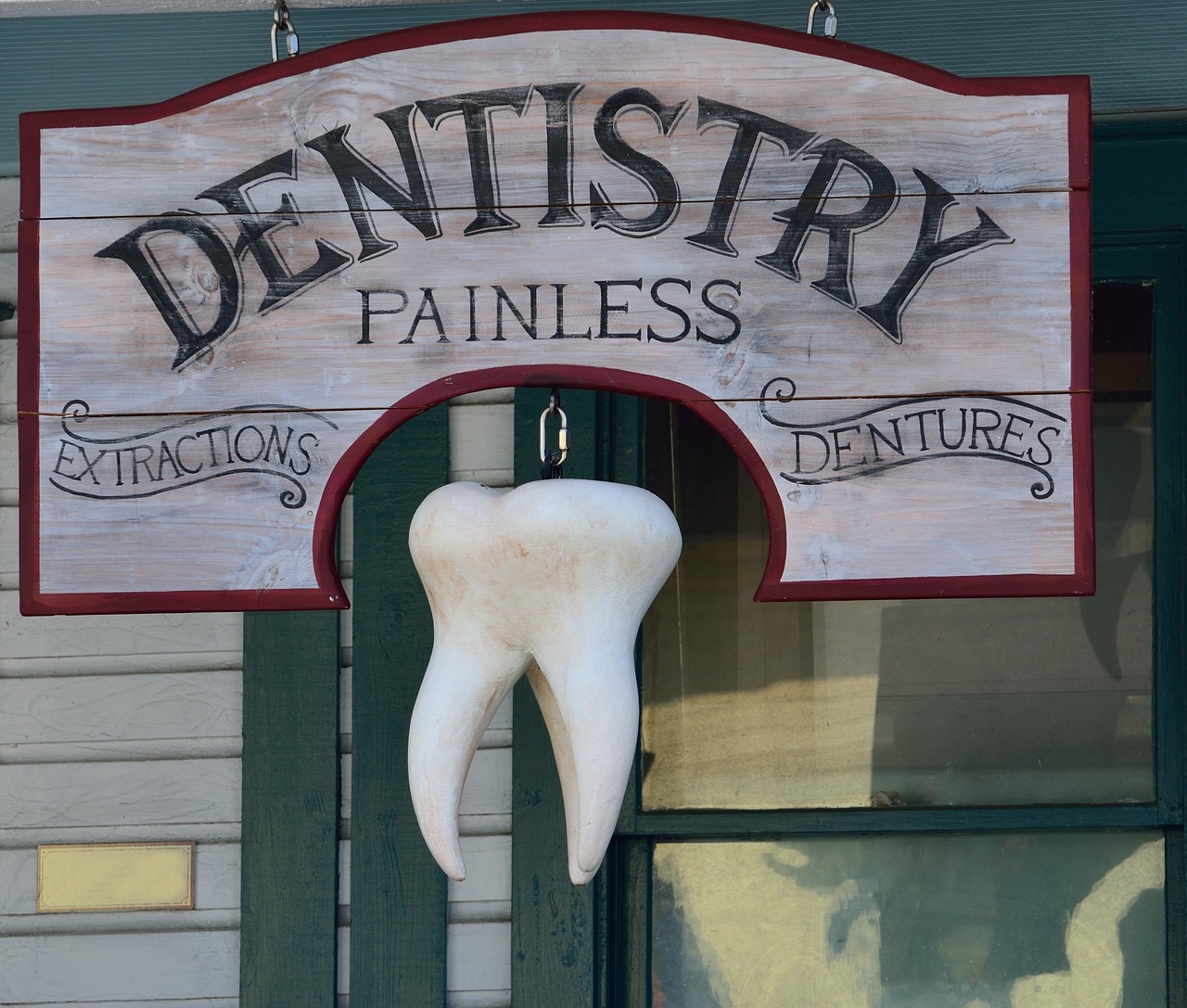 Image - old dentist sign signage background