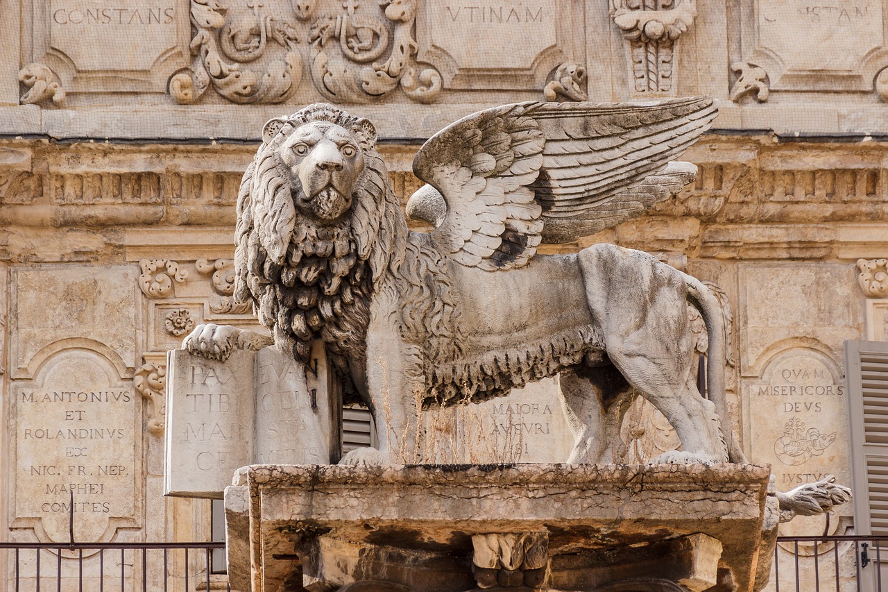 Image - lion statue pegasus winged lion