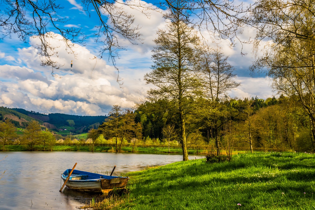 Image - boot lake water rowing boat