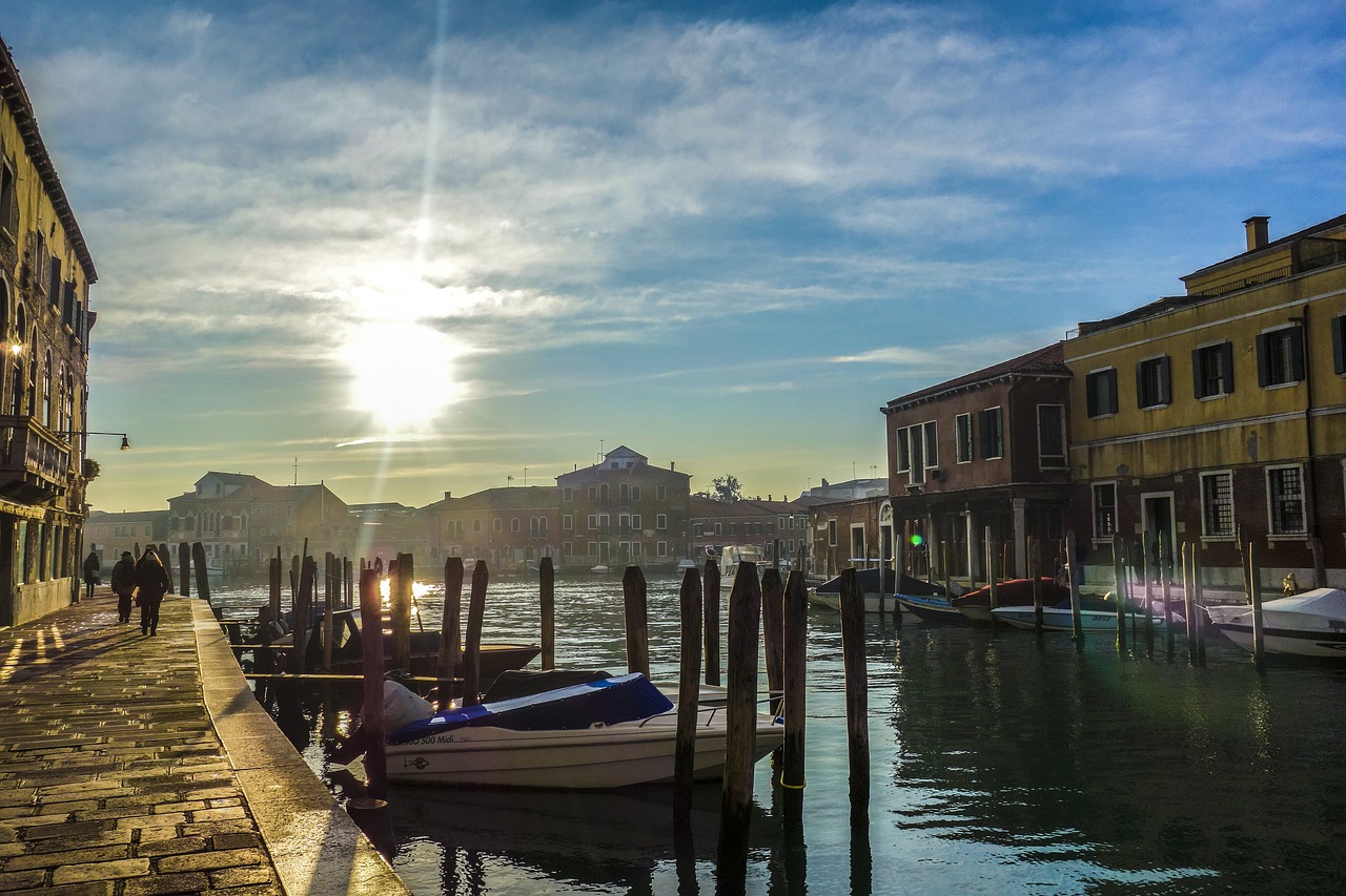 Image - venice murano waterway sunset